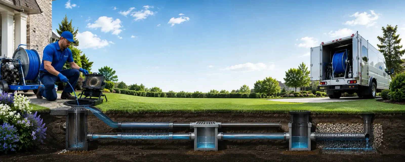 Outdoor drain cleaning information for Lesage, WV